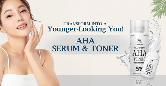 AHA toner serum for_bright and healthy skin