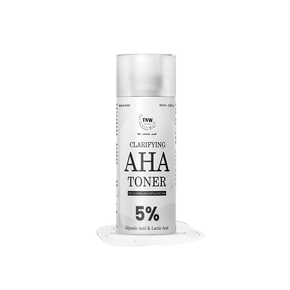 Clarifying AHA Toner with 5% Glycolic Acid and Lactic Acid .