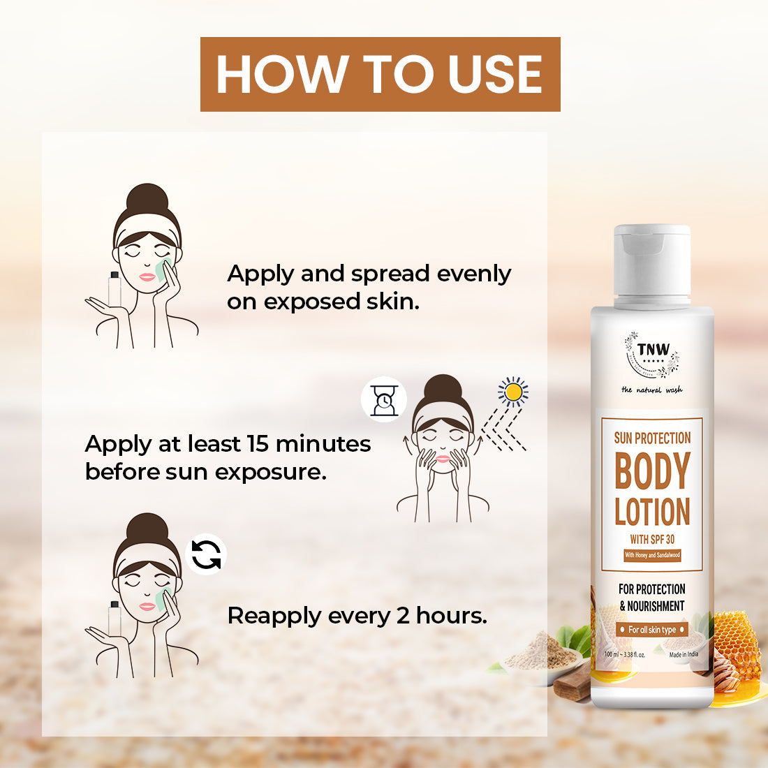 Sun Protection Body Lotion with SPF 30 .