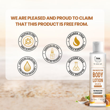 Sun Protection Body Lotion with SPF 30 .