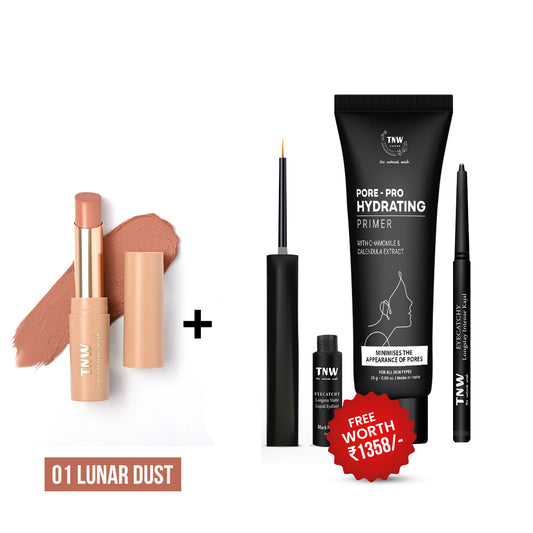 BUY BULLET LIPSTICK  GET KAJAL + EYELINER + PRIMER FREE