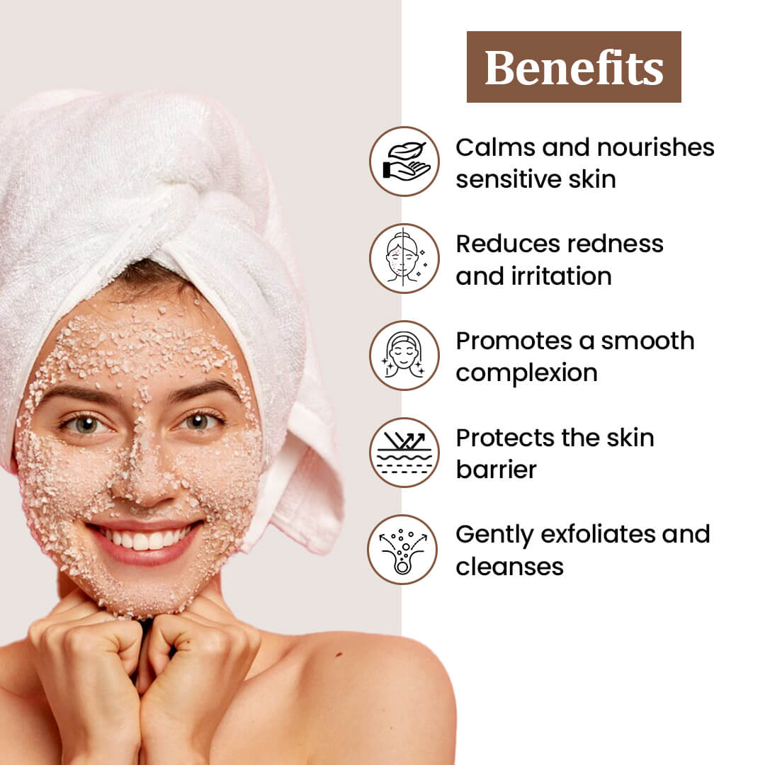 Oatmeal Soothing & Calming Facemask for Cleansed and Glowing Skin .