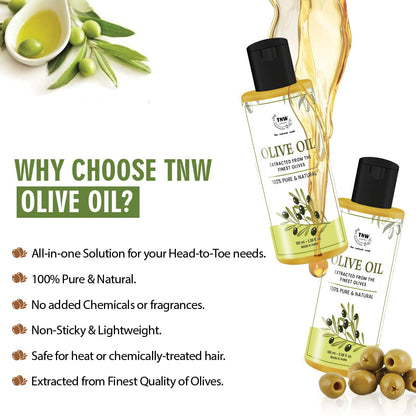 Olive Oil- Non-Sticky & Lightweight for Silky strong hair.