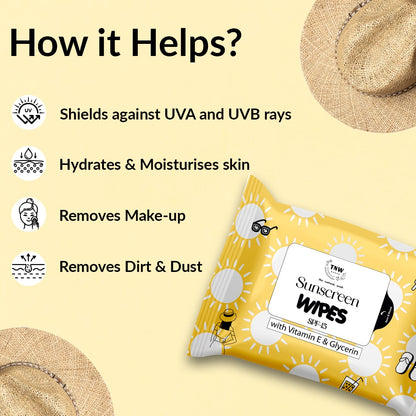 Sunscreen Wipes For Removing Dirt, Oil & Providing Hydration