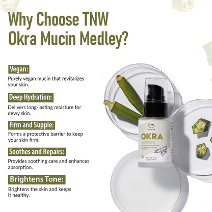 Okra Mucin Medley For Long-lasting Moisturized Skin.