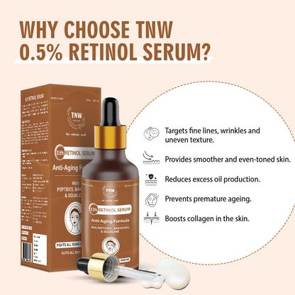 0.5% Retinol Serum- Anti-Ageing Formula for a Smooth Skin