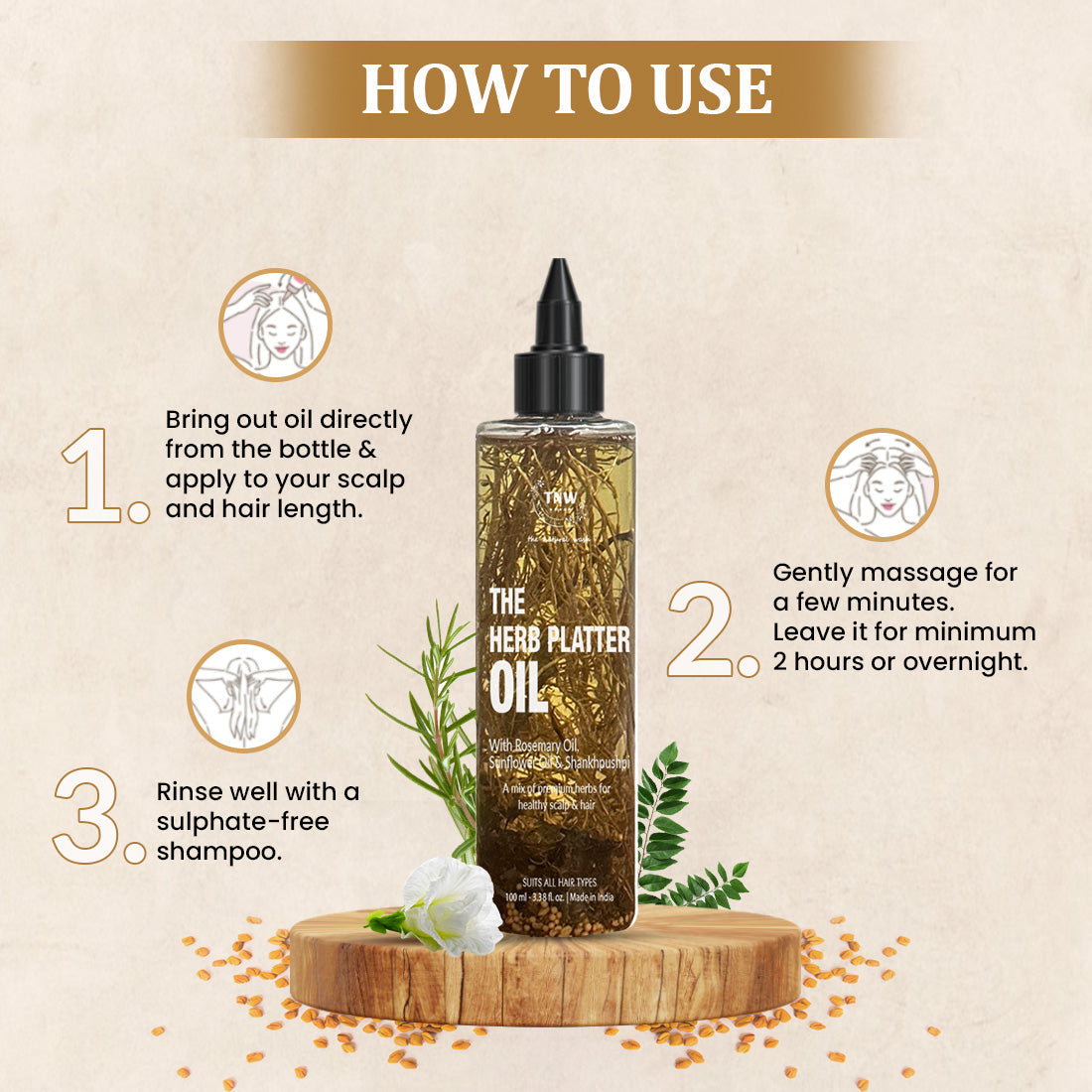 The Herb Platter Oil for healthier hair .