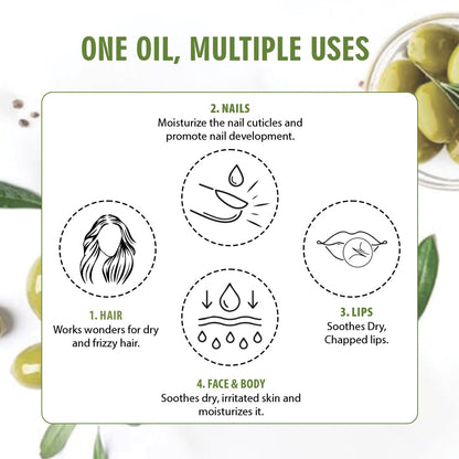 Olive Oil- Non-Sticky & Lightweight for Silky strong hair