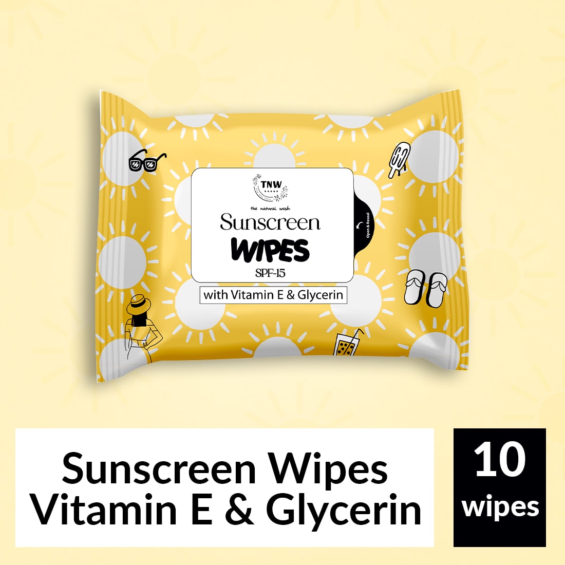 Sunscreen Wipes For Removing Dirt, Oil & Providing Hydration