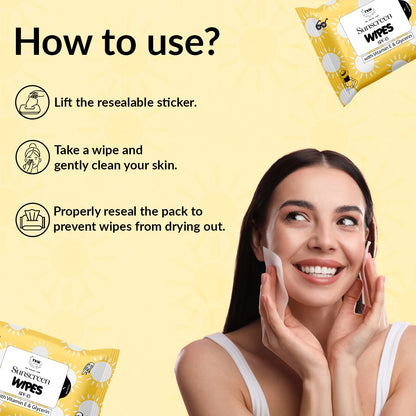 Sunscreen Wipes For Removing Dirt, Oil & Providing Hydration