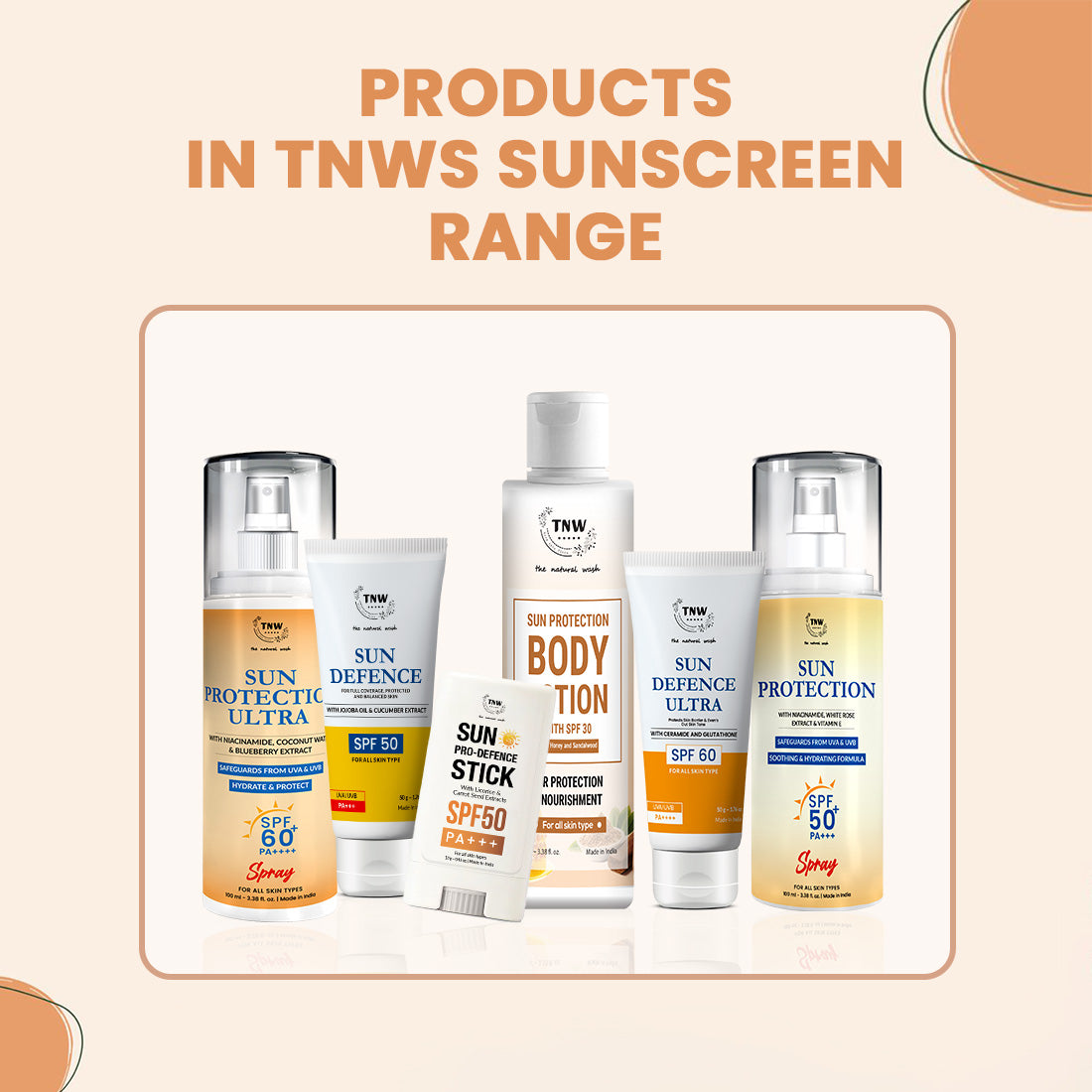 TNW Sunscreen Range