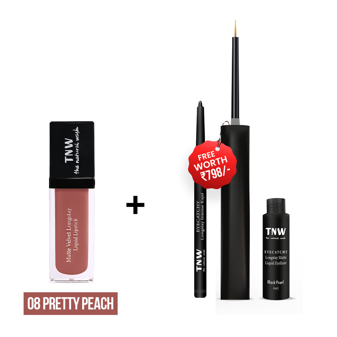 BUY LiQUID LIPSTICK, GET KAJAL + EYELINER  FREE