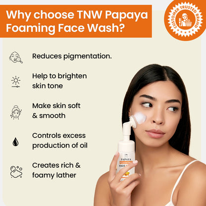 Papaya Foaming Face Wash with Lactic Acid & Panthenol.