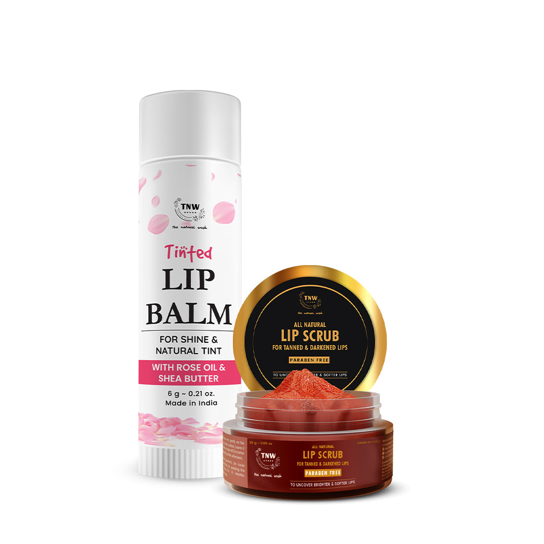 Combo of Exfoliating Lip Scrub & Hydrating Tinted Lip Balm