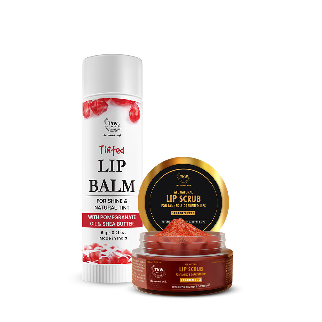 Combo of Exfoliating Lip Scrub & Hydrating Tinted Lip Balm