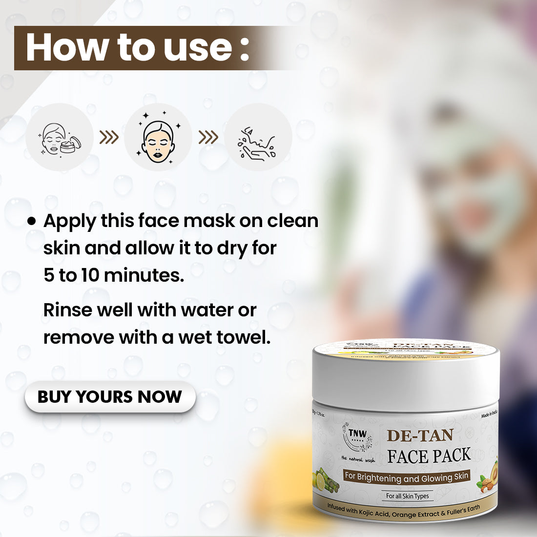 DE-Tan Face Pack for Glowing & Radiant Skin