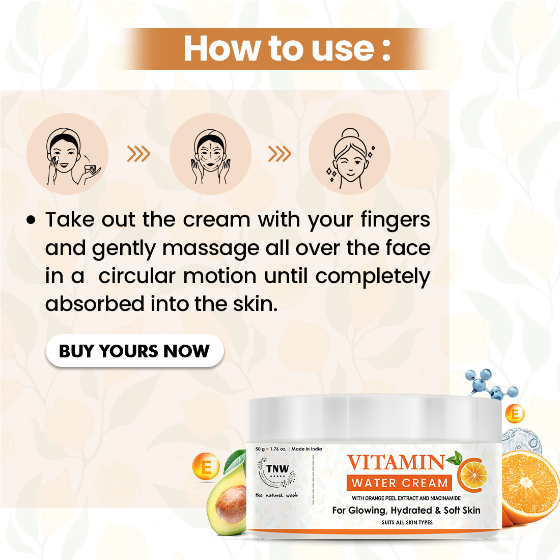 Vitamin C Water Cream for Hydrated Skin.