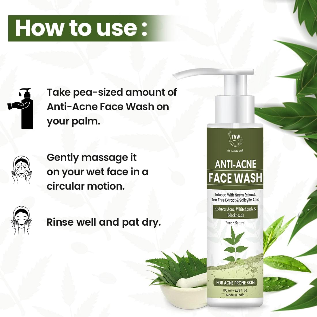 Anti-Acne Face Wash for Acne & Blemishes.