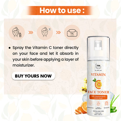 Vitamin C Toner with Niacinamide & Witch Hazel.