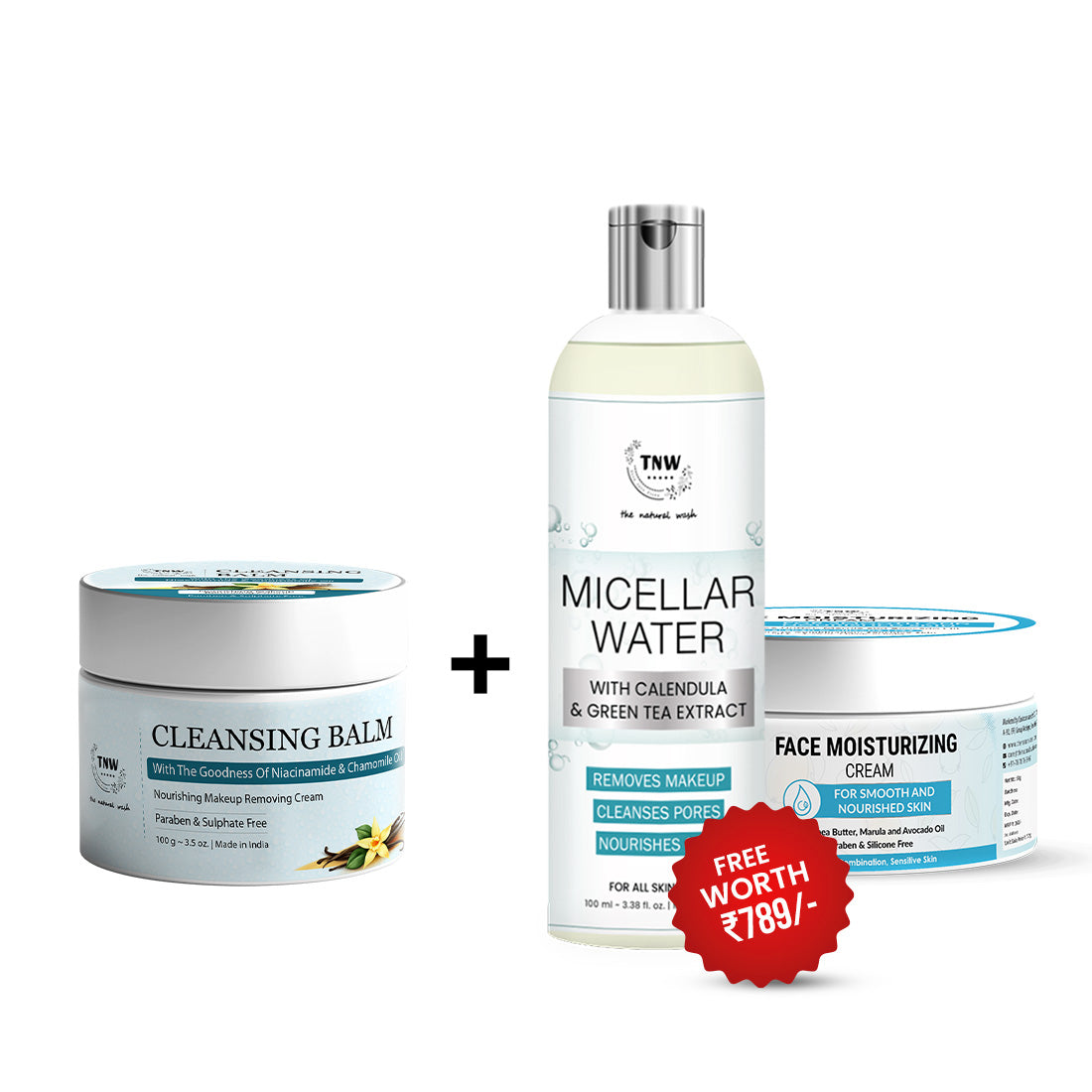 BUY CLEANSING BALM, GET MICELLAR WATER + FACE MOISTURIZING CREAM  FREE