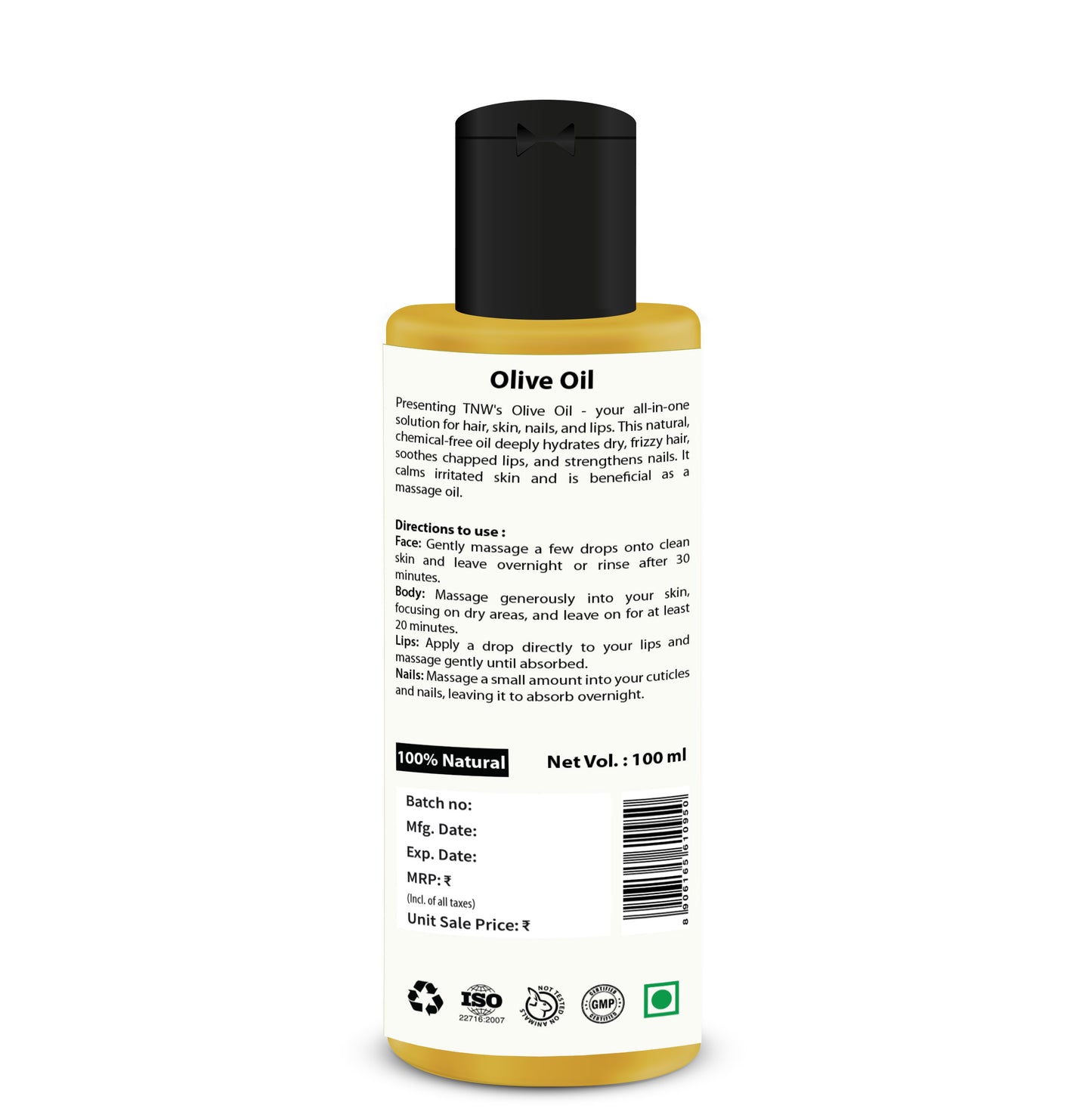 Olive Oil- Non-Sticky & Lightweight for Silky strong hair