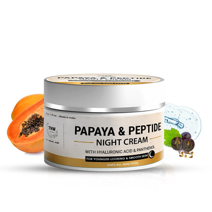 Papaya & Peptide Night Cream for Healthy Skin.