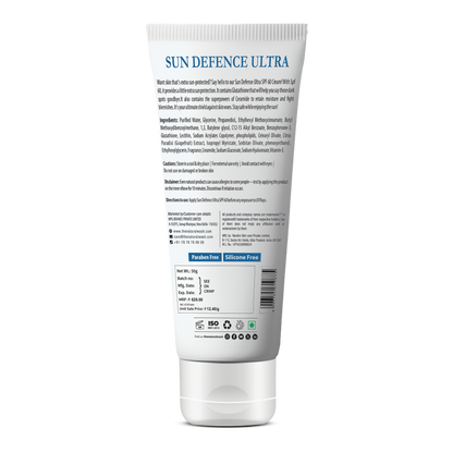 Sun Defence SPF 60 Cream with Glutathione | Protection Against UVA/UVB.