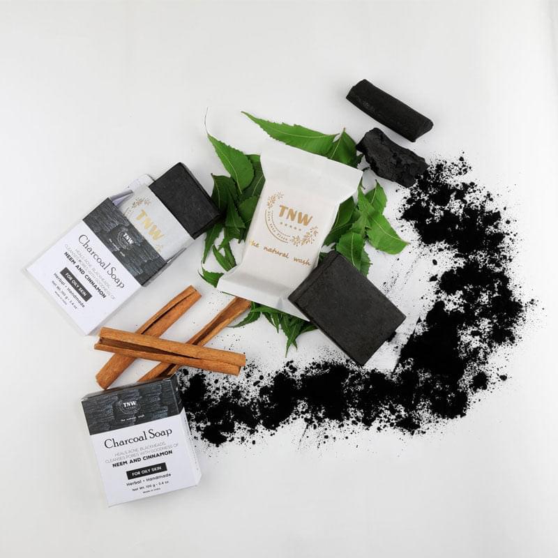 Charcoal Soap - Handmade Soap For Face & Body ( Paraben/ Sulphate/ Dye/ Silicon Free).