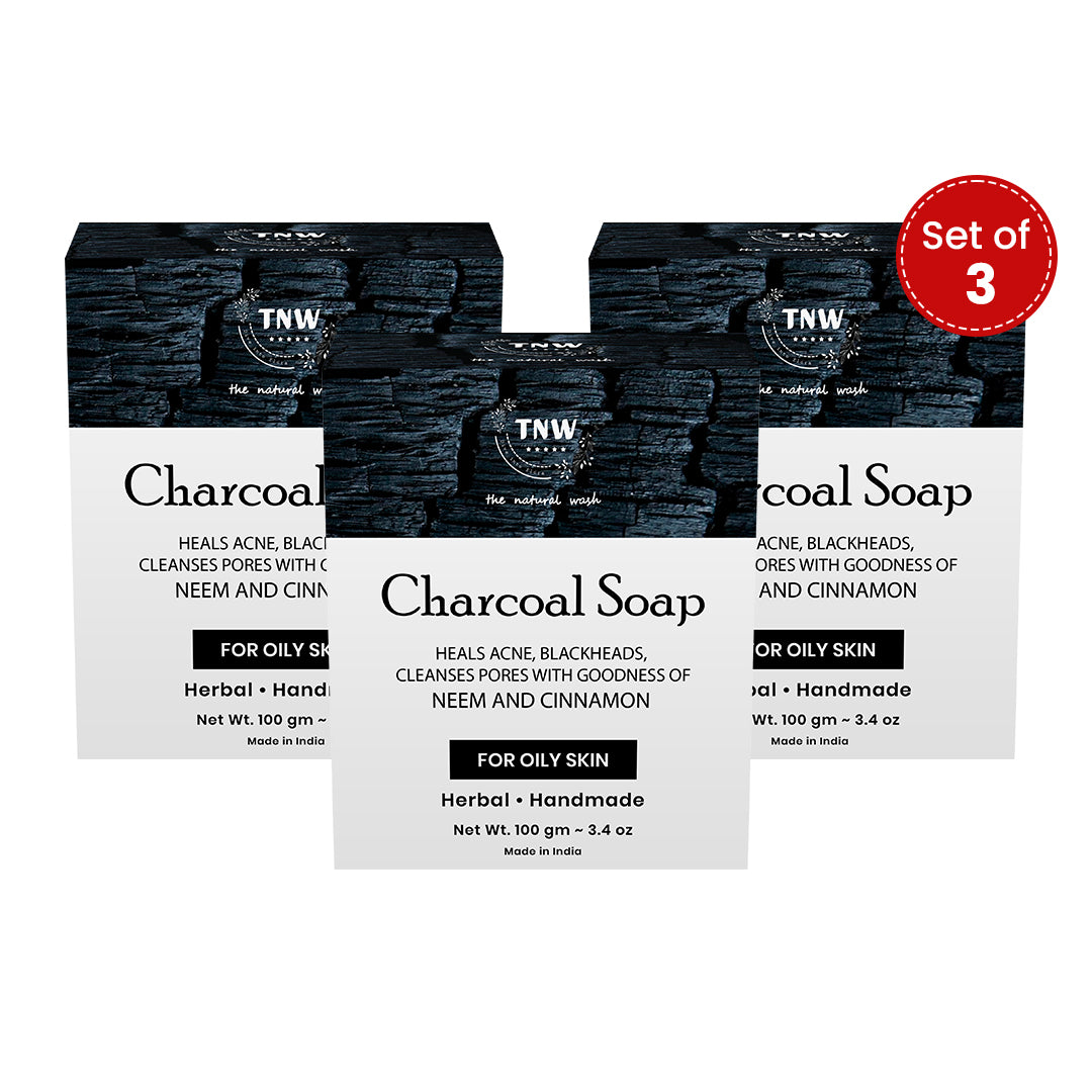 Charcoal Soap - Handmade Soap For Face & Body ( Paraben/ Sulphate/ Dye/ Silicon Free)