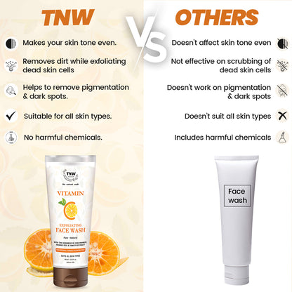 Difference between TNW Vitamin C Face Wash Vs Others Vitamin C Face Wash