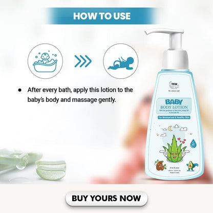 Baby Body Lotion with Natural Ingredients.