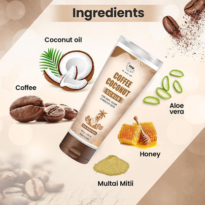 Coffee Coconut Scrub for Radiant & Healthy Skin (Natural & Harsh Chemical-Free Scrub) .