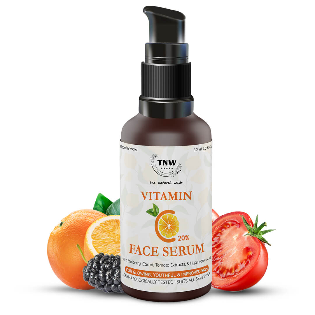 Vitamin C Face Serum (with 20% Vitamin C, Hyaluronic, Niacinamide, Glycolic Acids).