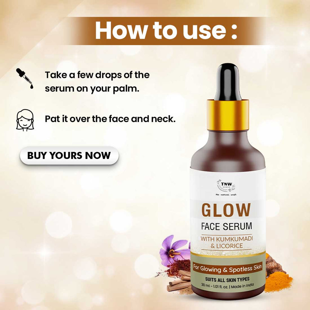 Glow Face Serum With Kumkumadi & Licorice – The Natural Wash